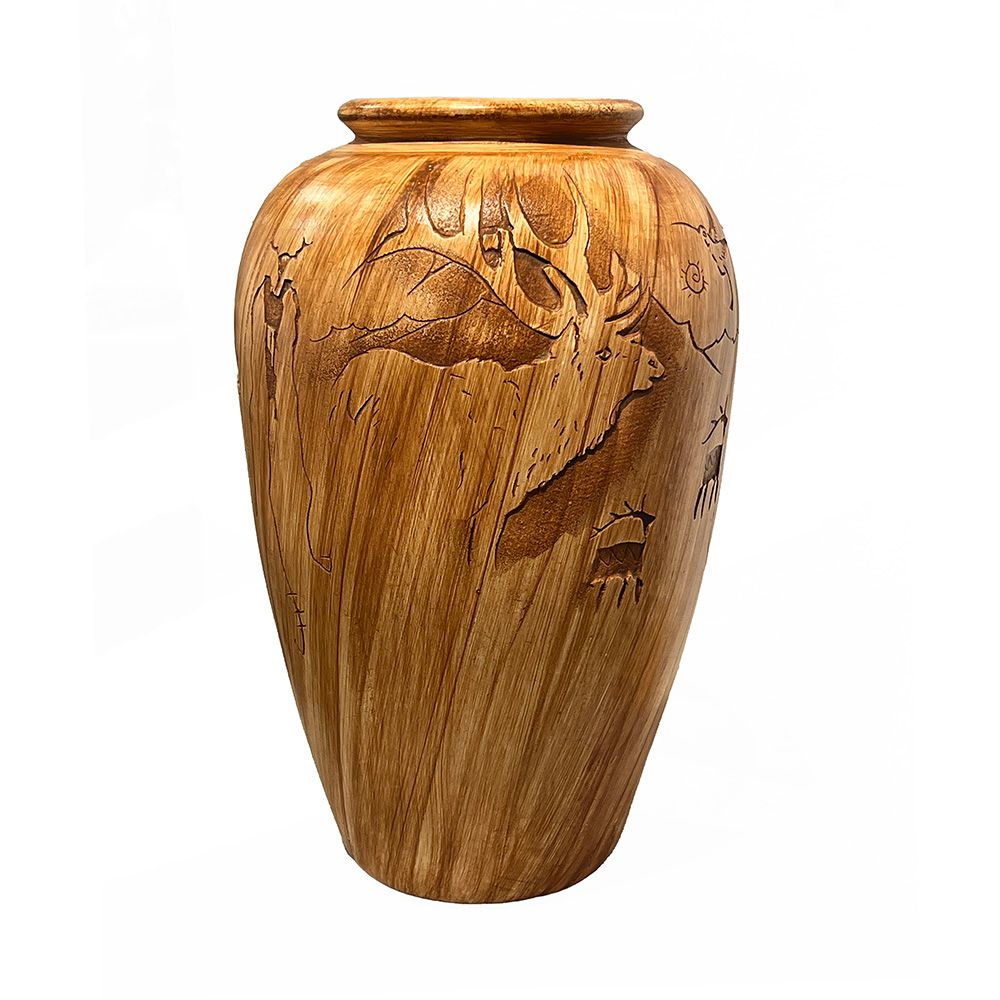 "NAVAJO BLESSING" Petroglyph Pottery 12x7
