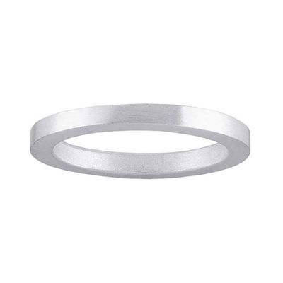 SILVER FLAT BRUSHED BAND RING