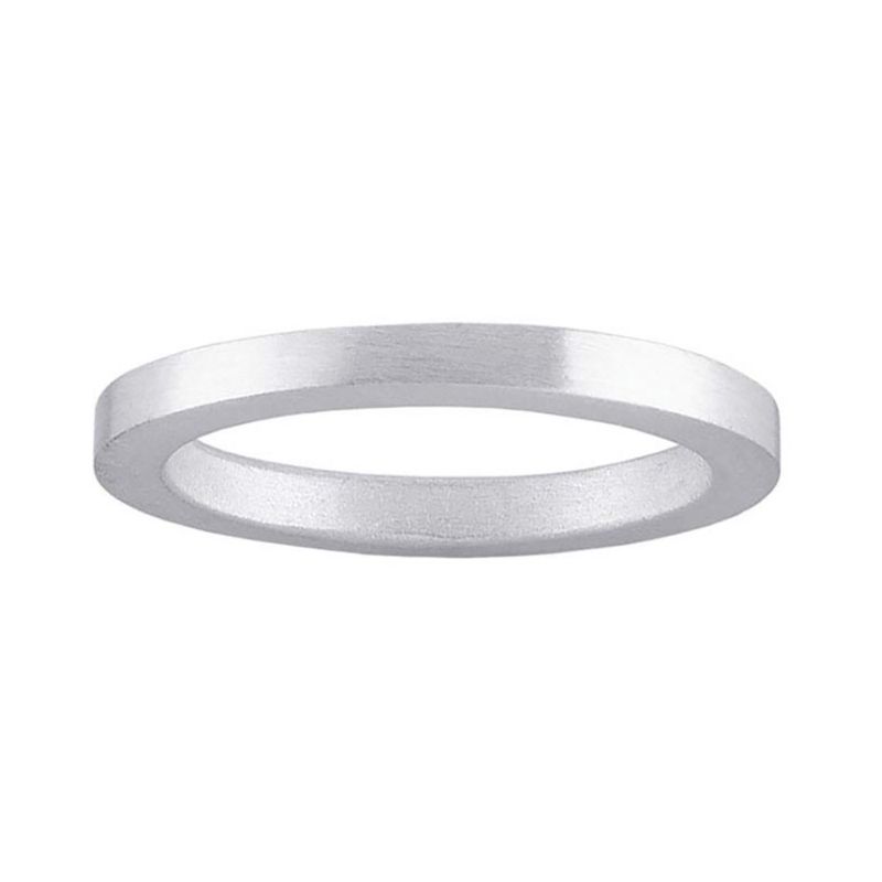 SILVER FLAT BRUSHED BAND RING