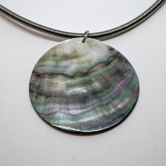 STAINLESS ABALONE NECKLACE FJN64