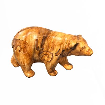 "PAPA BEAR" Petroglyph Pottery 5x8.5