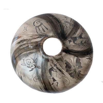 "SM FLAT SEED POT" Petroglyph Pottery 3.5x8.5