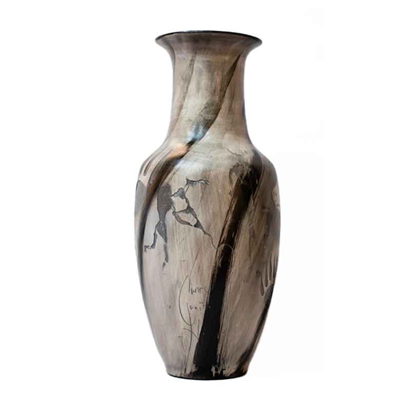 "MOTHER VASE" Petroglyph Pottery 13.5x6