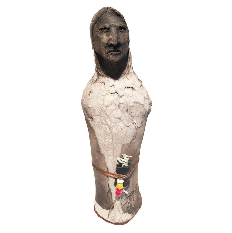 "WHITE ROCK" 11.5x3.5 Clay Sculpture