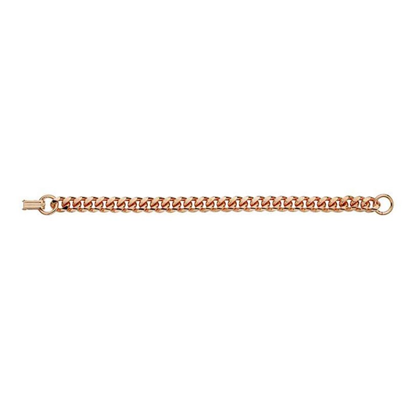 COPPER LINK BEVELED CURB LINK BRACELET
