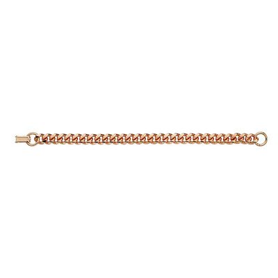 COPPER LINK BEVELED CURB LINK BRACELET