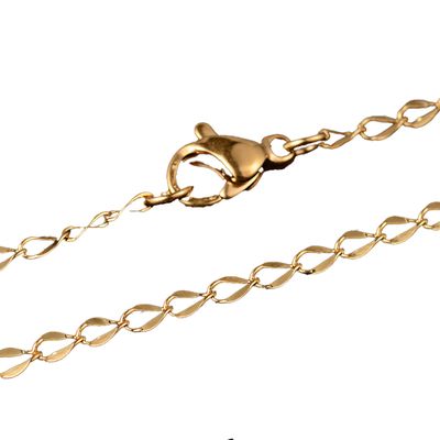 GOLD STAINLESS 2.4MM CABLE CHAIN - 20