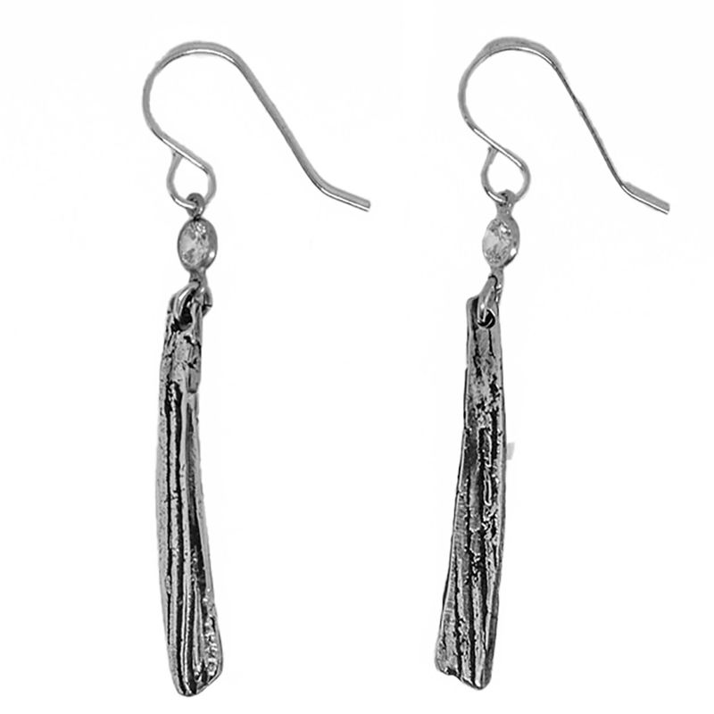SILVER  OXIDIZED CAST PASTA  EARRINGS
