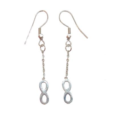 SILVER STAINLESS INFINITY EARRINGS FJEE1