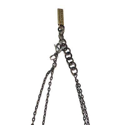 MIXED METALS TEXTURED NECKLACE
