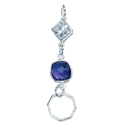 SILVER AMETHYST &amp; CZ PENDANT