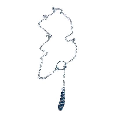 SILVER OXIDIZED PASTA LARIAT