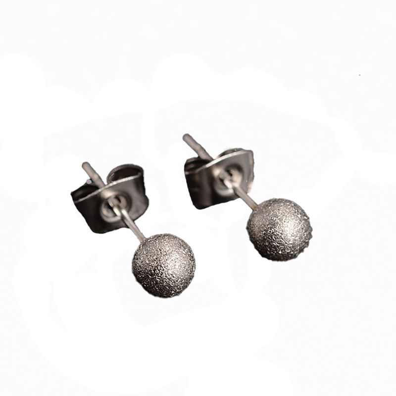 SILVER STAINLESS STAR DUST STUD EARRINGS