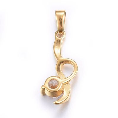 GOLD STAINLESS INFINITY CZ NECKLACE