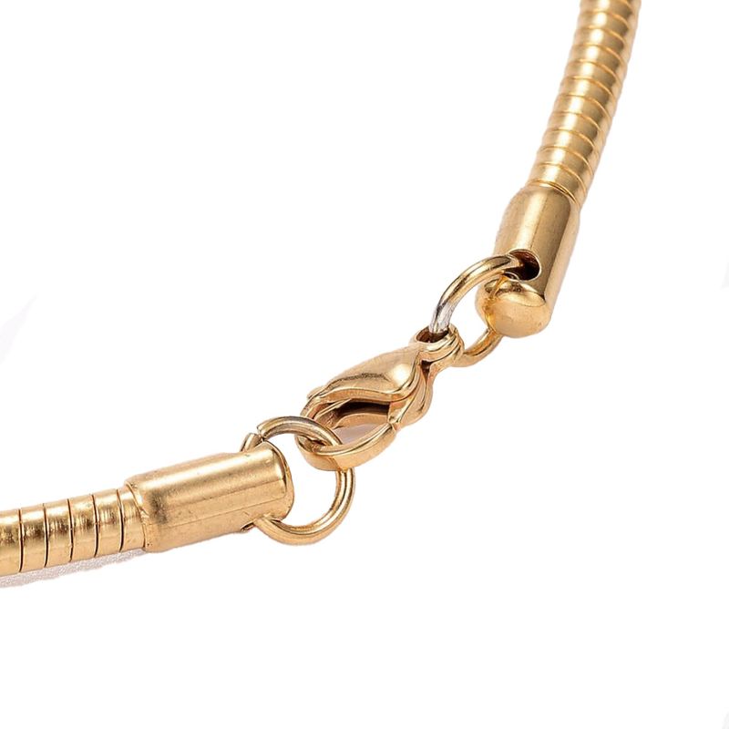 GOLD STAINLESS 4MM ROUND OMEGA CHAIN - 18