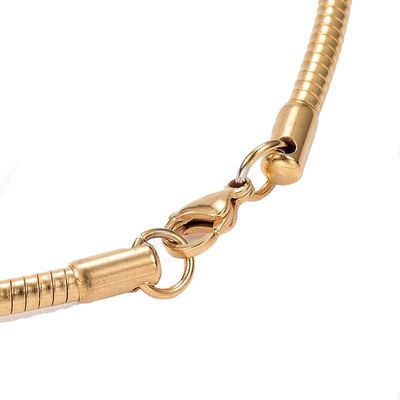 GOLD STAINLESS 4MM ROUND OMEGA CHAIN - 18
