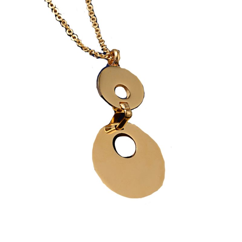 GOLD STAINLESS DOUBLE CIRCLE NECKLACE