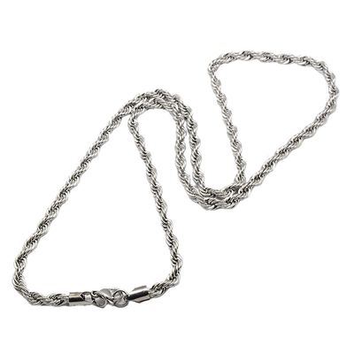 SILVER STAINLESS 6MM ROPE CHAIN FJNRP-30 SILVER STAINLESS 6MM ROPE CHAIN FJNRP-30