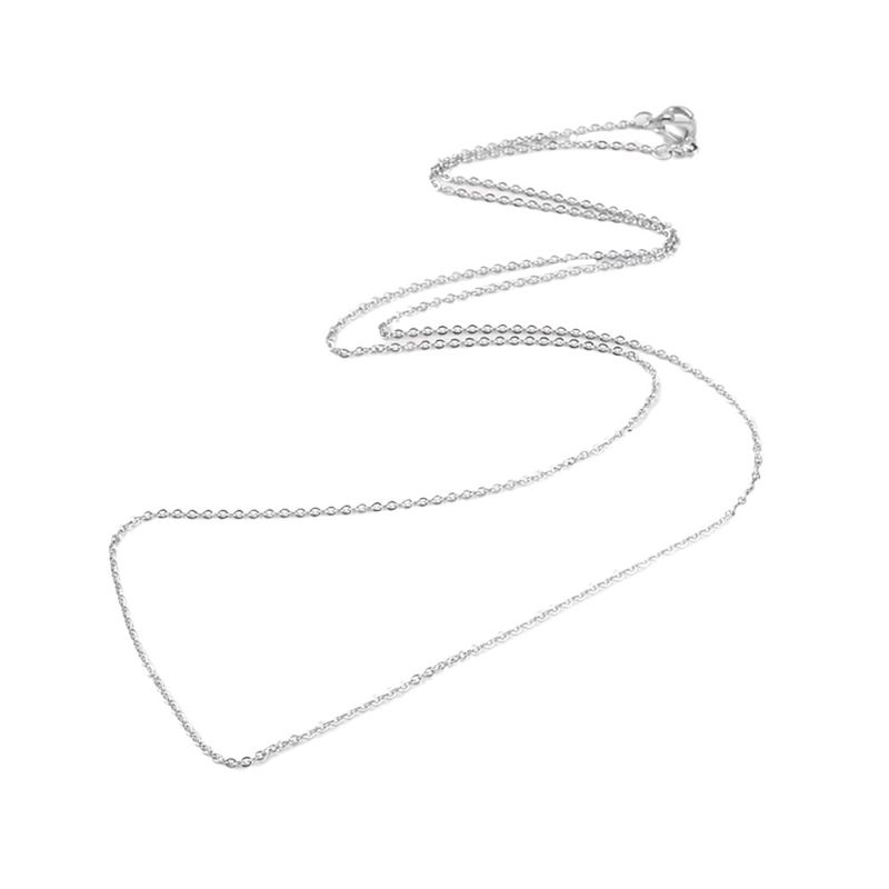SILVER STAINLESS 2X15MM CHAIN 28"