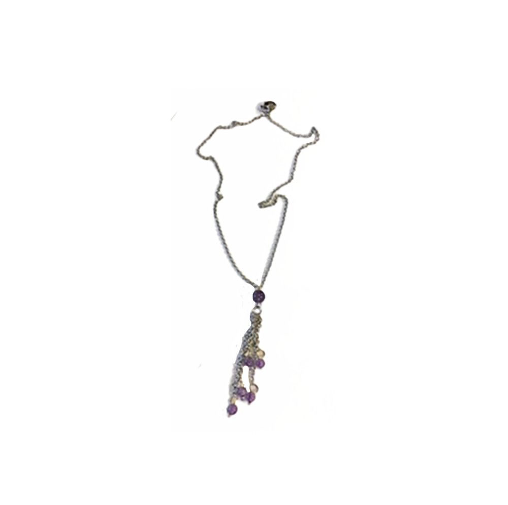 STAINLESS AMETHYST NECKLACE FJN110