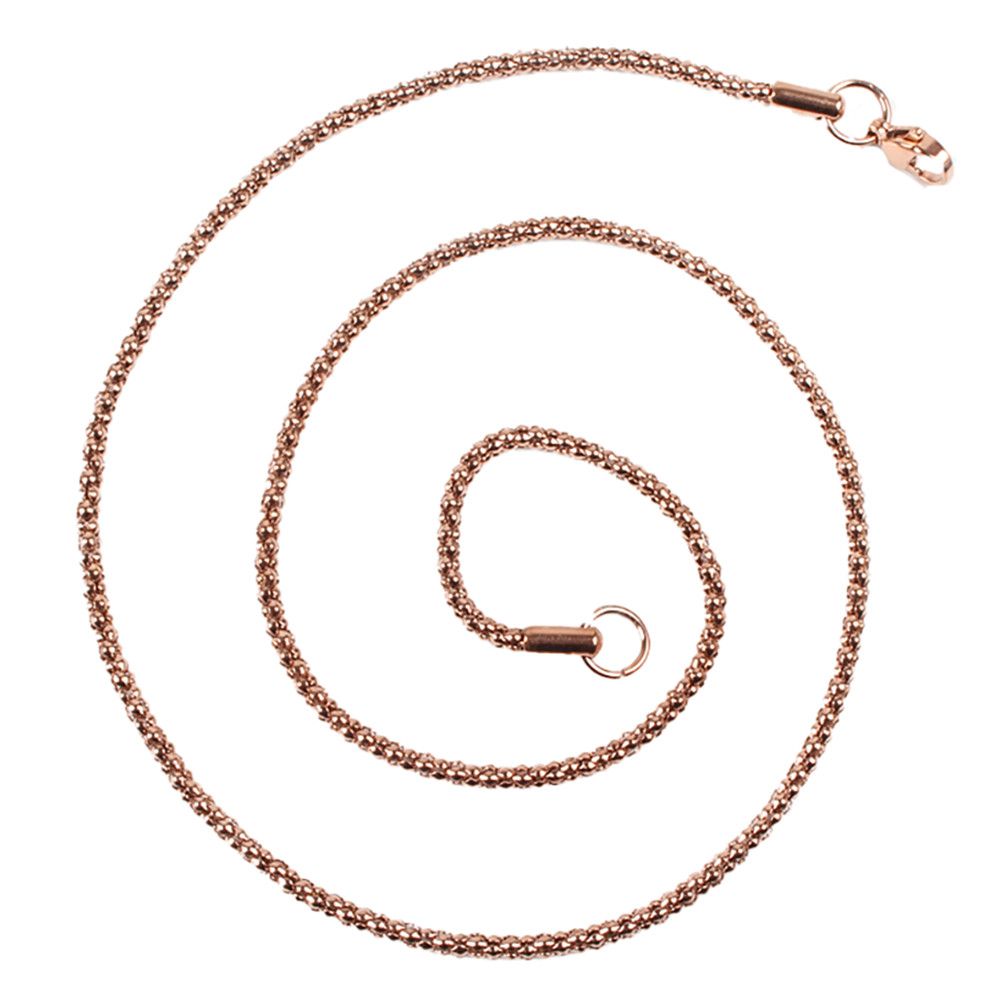 ROSE STAINLESS 3MM POPCORN CHAIN - 18