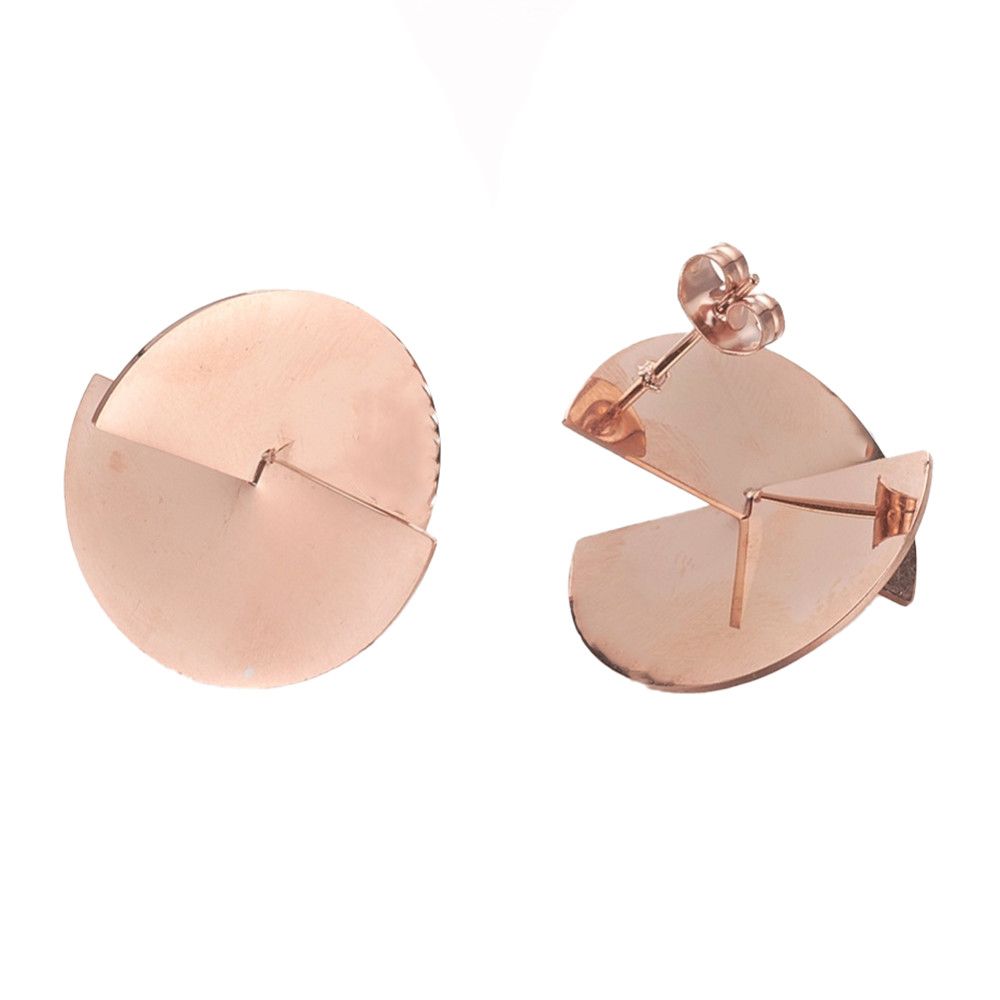 ROSE STAINLESS ABSTRACT EARRINGS