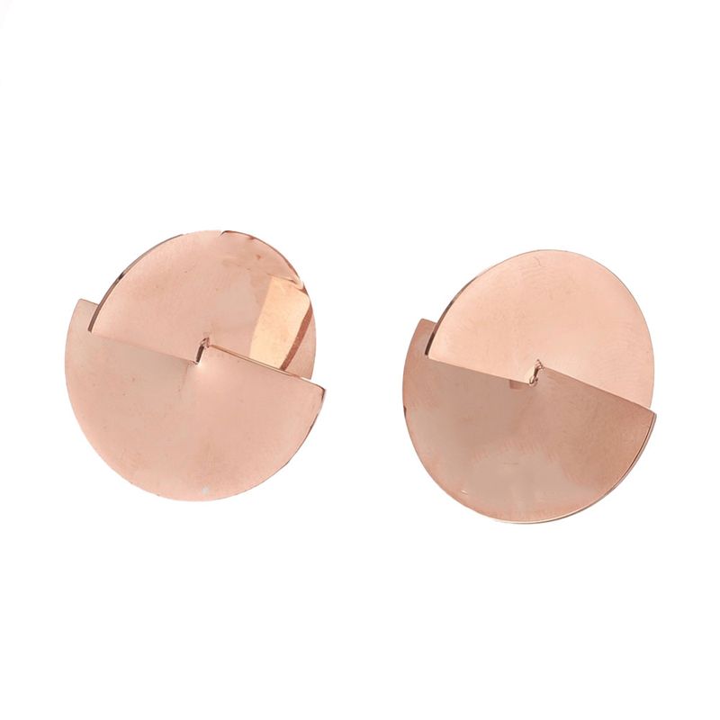 ROSE STAINLESS ABSTRACT EARRINGS