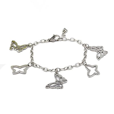 STAINLESS BUTTERFLY BRACELET FJBBS