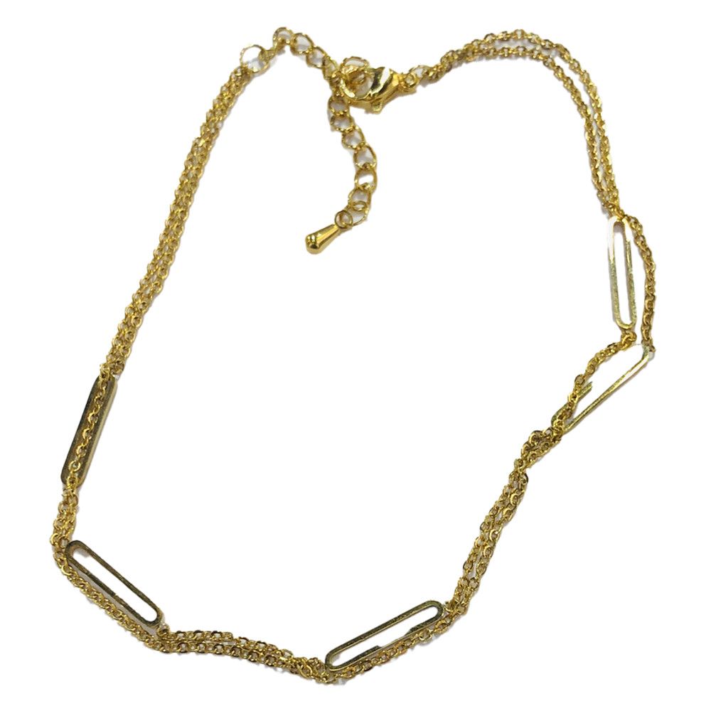 GOLD STAINLESS DOUBLE CHAIN ANKLET