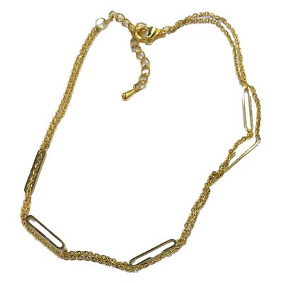 GOLD STAINLESS DOUBLE CHAIN ANKLET