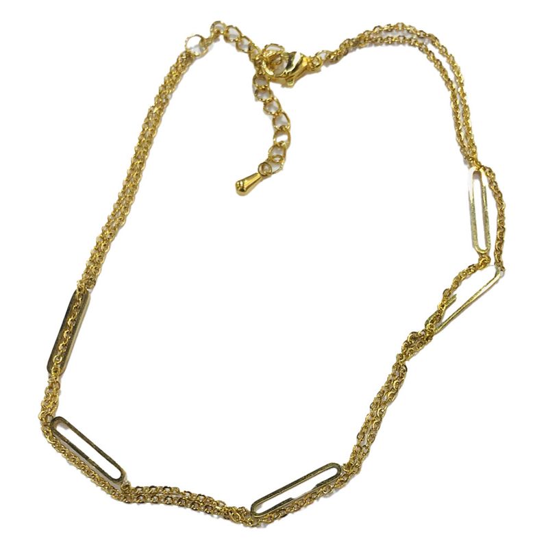 GOLD STAINLESS DOUBLE CHAIN ANKLET