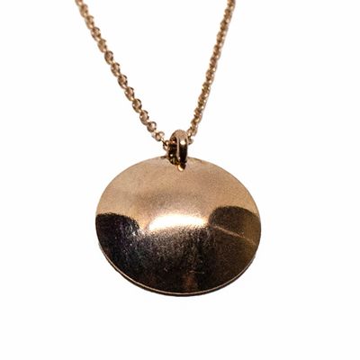 GOLD-FILLED ROUND DOMED NECKLACE