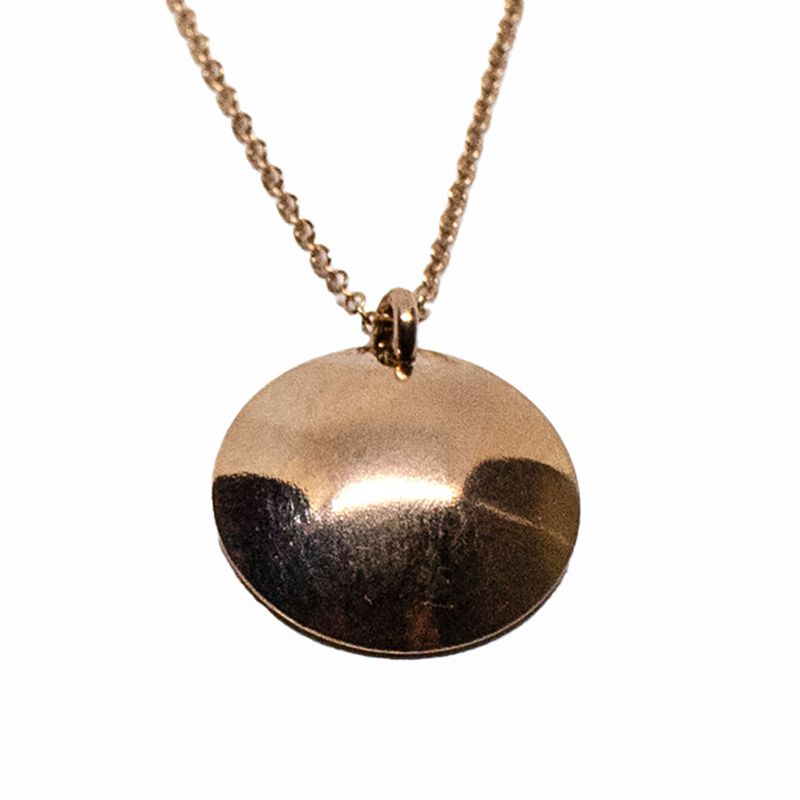 GOLD-FILLED ROUND DOMED NECKLACE