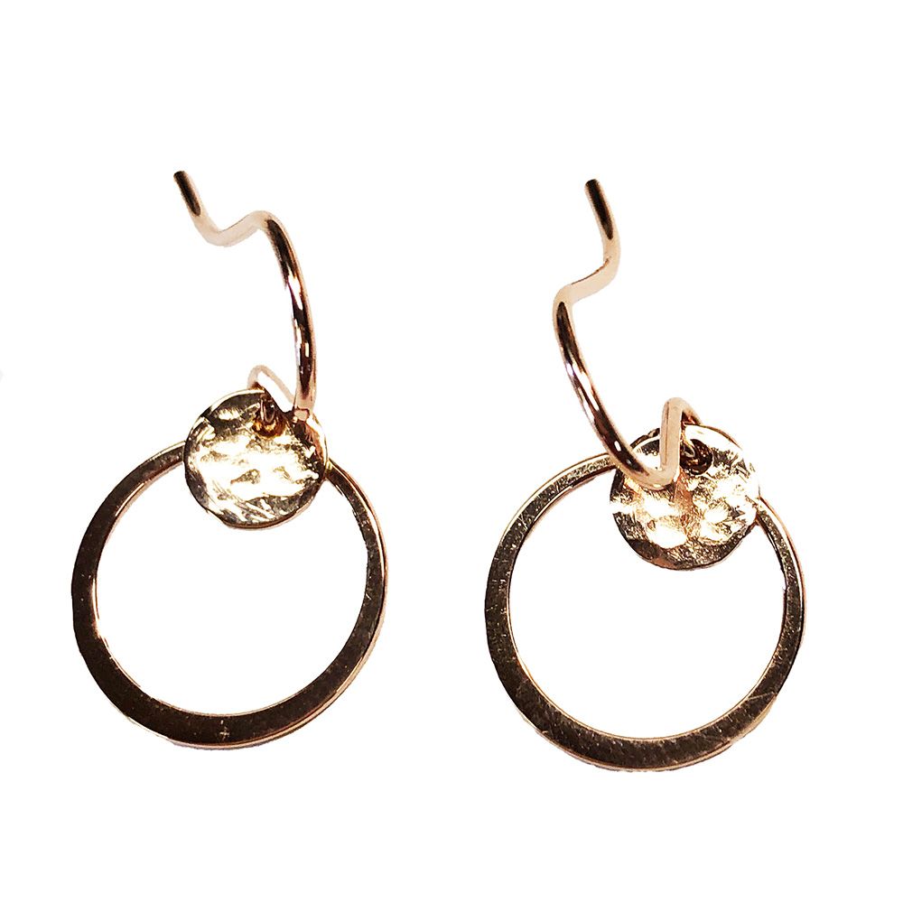 GOLD-FILLED HAMMERED EARRINGS