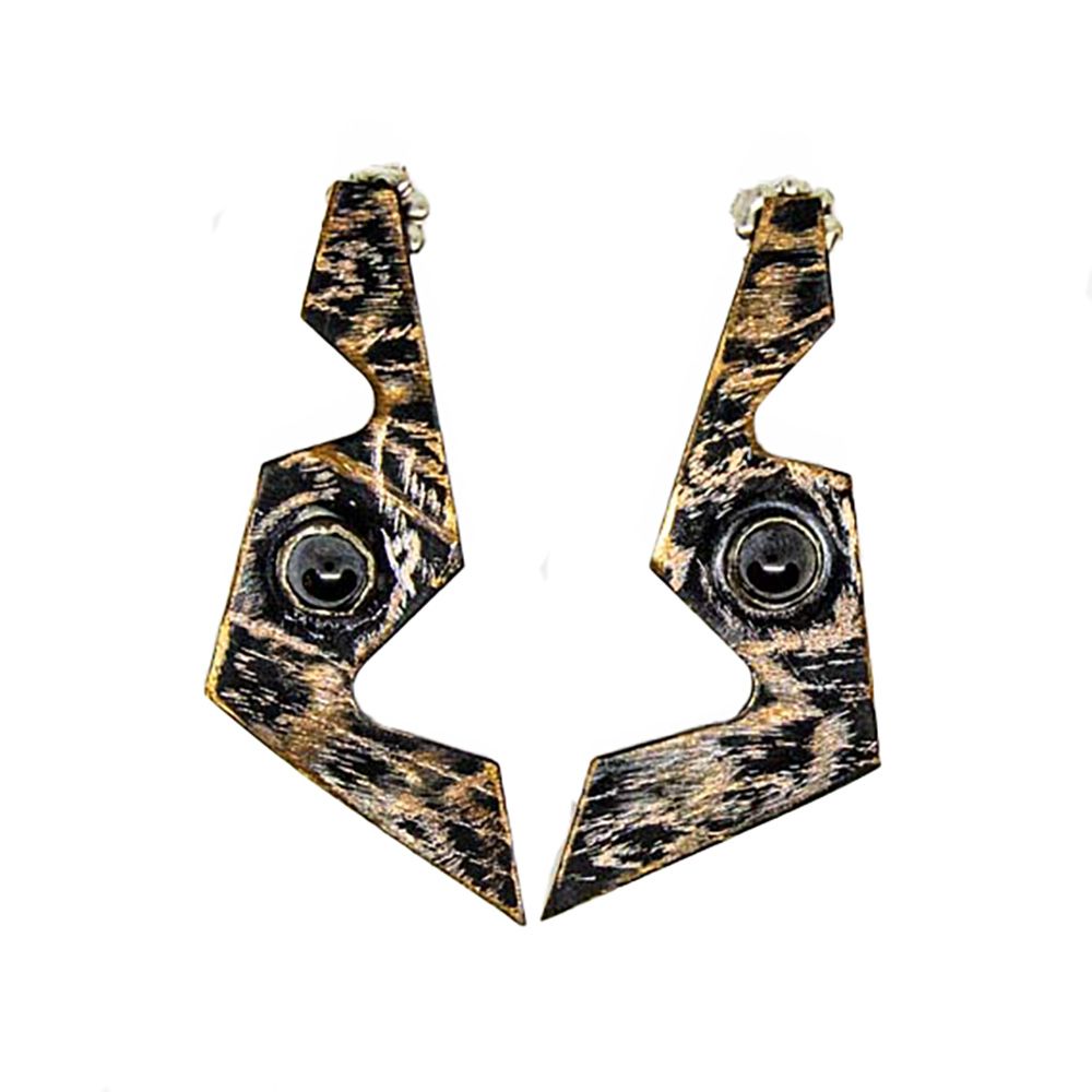 BRONZE TEXTURED ABSTRACT EARRINGS