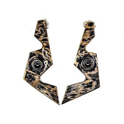 BRONZE TEXTURED ABSTRACT EARRINGS