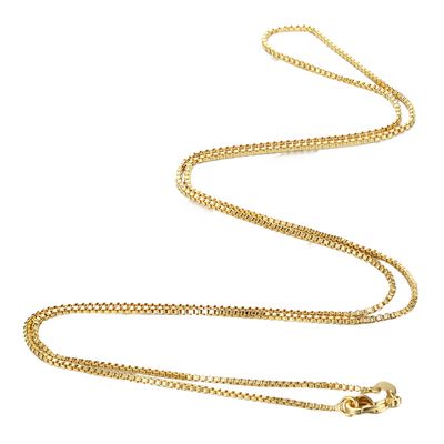 GOLD STAINLESS 1MM BOX CHAIN - 18