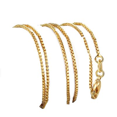 GOLD STAINLESS 1MM BOX CHAIN - 18