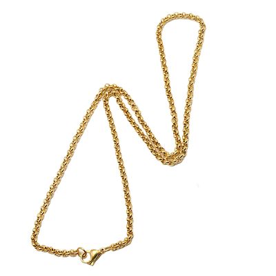 GOLD STAINLESS 3MM ROLO CHAIN - 18