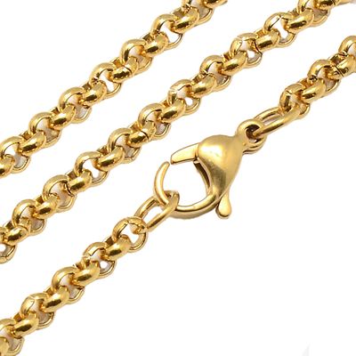GOLD STAINLESS 3MM ROLO CHAIN - 18