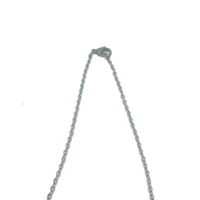 SILVER STAINLESS ABSTRACT AGATE NECKLACE