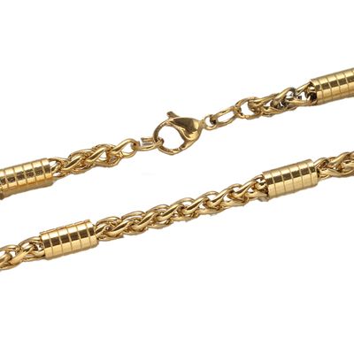 GOLD STAINLESS CYLINDER CHAIN - 24