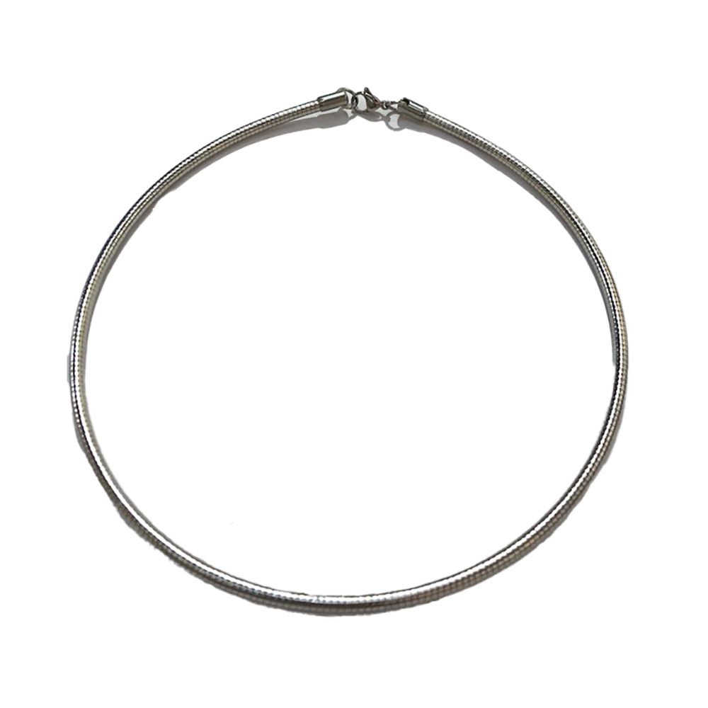 SILVER STAINLESS 4MM ROUND OMEGA CHAIN 18"