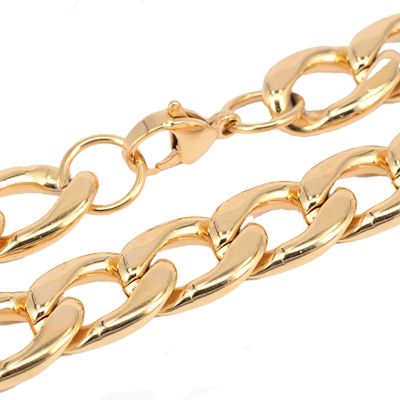 GOLD STAINLESS CUBAN CHAIN - 18