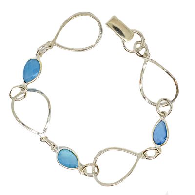 SILVER  CHALCEDONY BRACELET ASB01