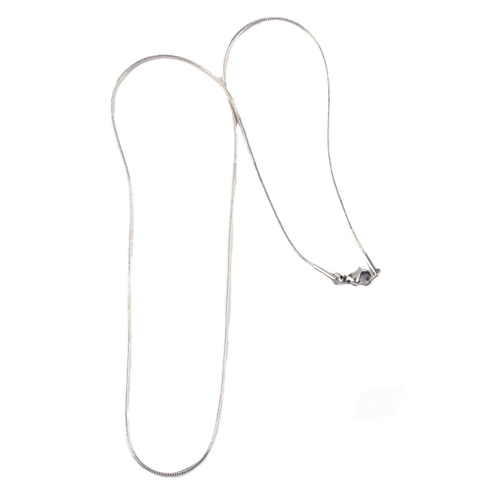 SILVER STAINLESS .09MM SNAKE CHAIN 20"