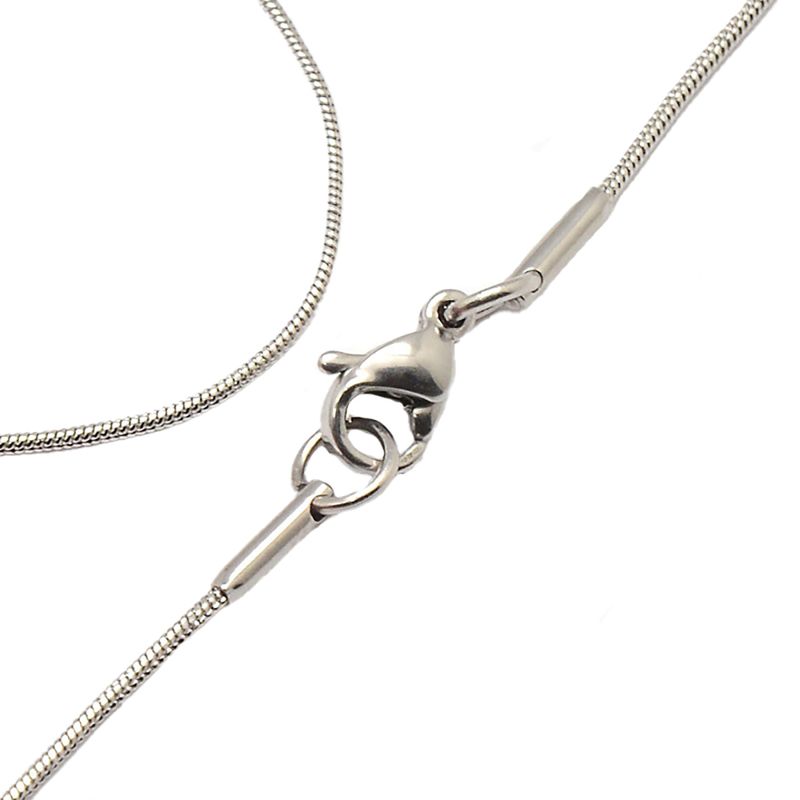 SILVER STAINLESS .09MM SNAKE CHAIN 20"