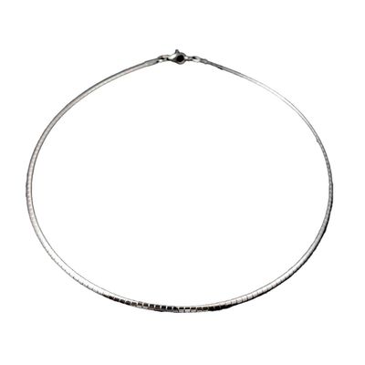 SILVER STAINLESS 3MM OMEGA CHAIN 18"