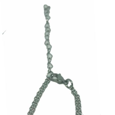 SILVER STAINLESS DOUBLE HEART NECKLACE FJNHP