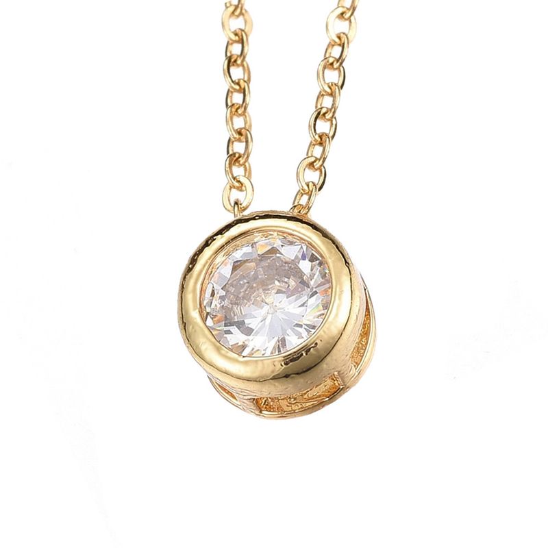 GOLD STAINLESS CZ NECKLACE